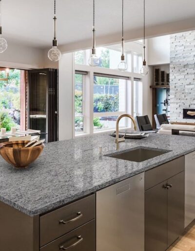 Quartzite Natural Stone Kitchen Counter Grey - The Stone Gallery