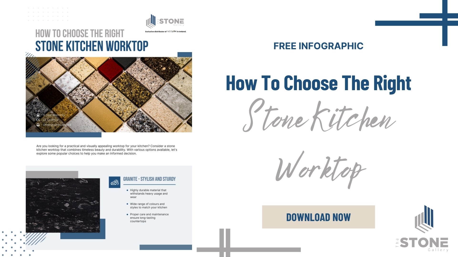 How To Choose The Right Stone Kitchen Worktop - Infographic - The Stone Gallery