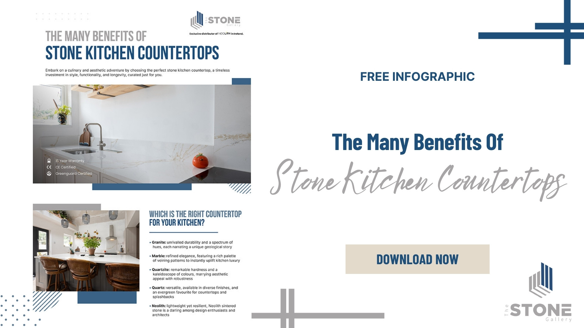 The Many Benefits Of Stone Kitchen Countertops - Infographic - SM - The Stone Gallery